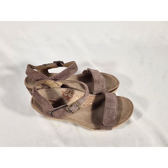 Aetrex Womens Suede Espadrille Sandal Brown Boho Y2K Summer 7 - Picture 5 of 10